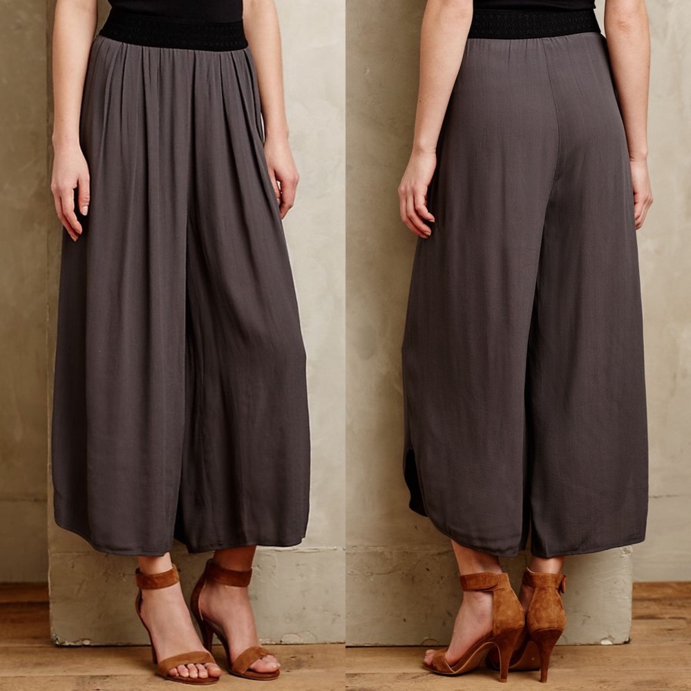 Anthropologie Skirted Tulip Wide-Legs Pants